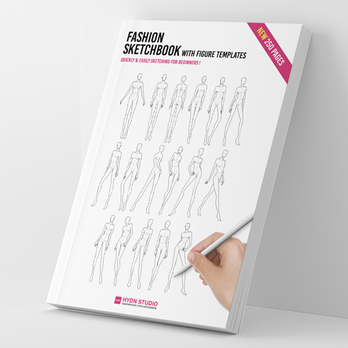 Fashion Sketchbook with 10 Head Figure Templates