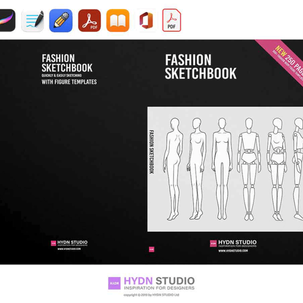 Fashion Sketchbook Figure Template White Cover Edition PDF -  Finland