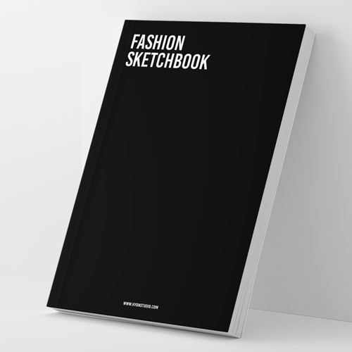 (Black Cover Edition) Fashion Sketchbook  with 9 Head Figure