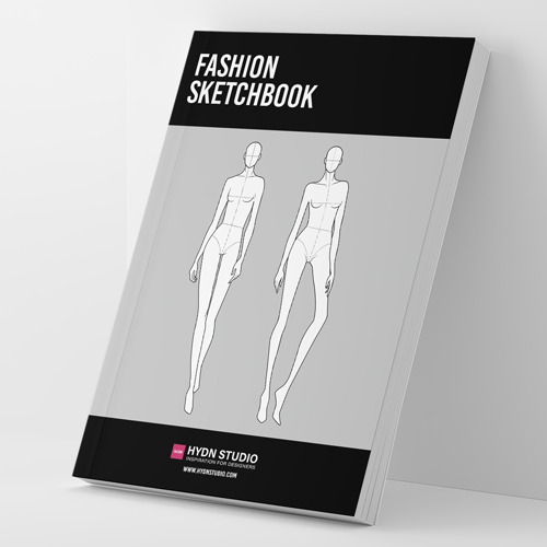 (Black Cover Edition) Fashion Sketchbook with 10 Head Figure Templates
