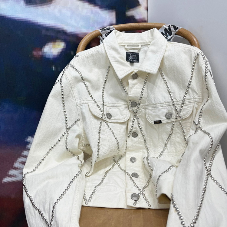 Stefan cooke denim bomber Stefan Cooke X Lee Studded Denim