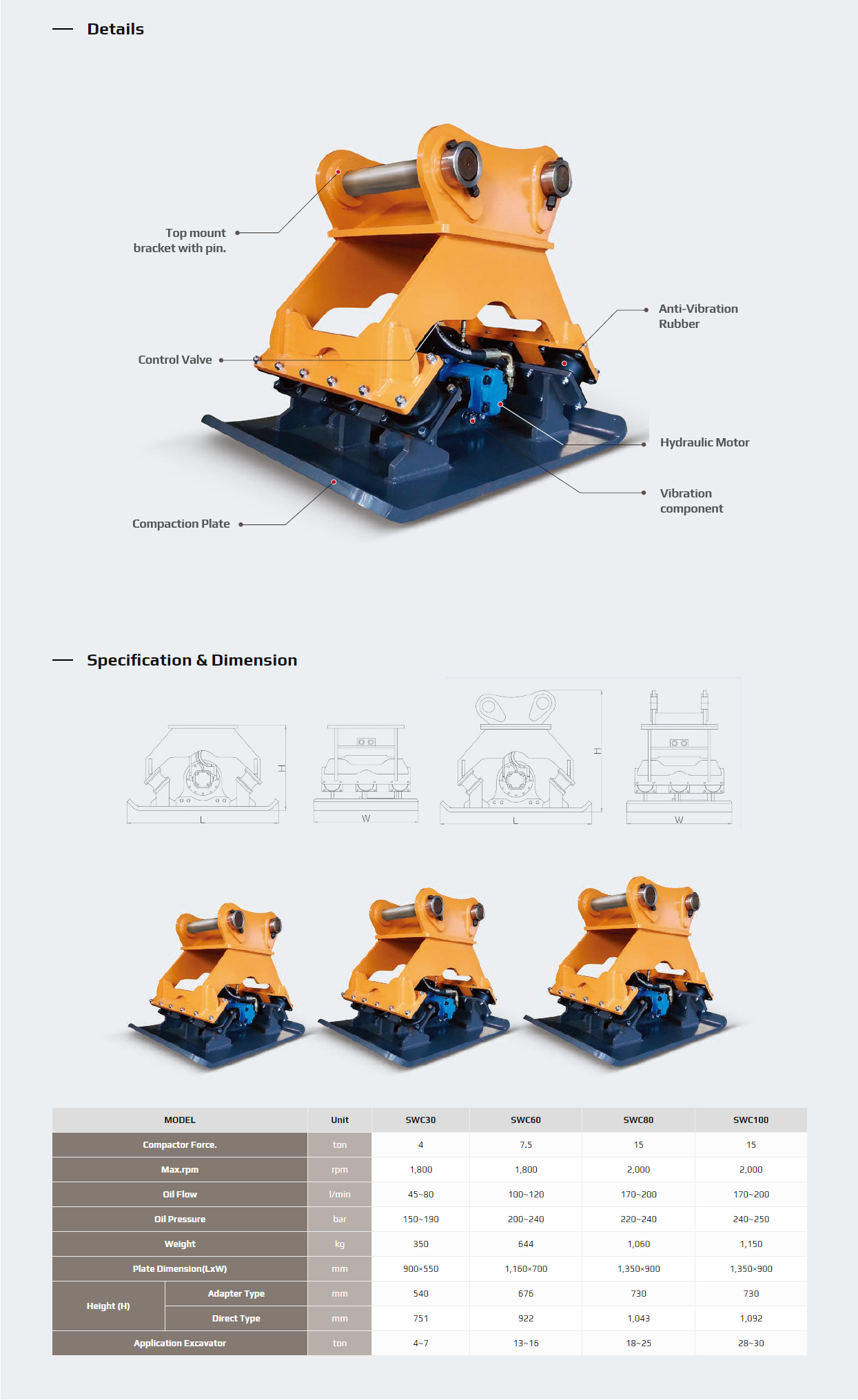 compactor, hydraulic attachment, excavator attachment, sheet pile, h beam