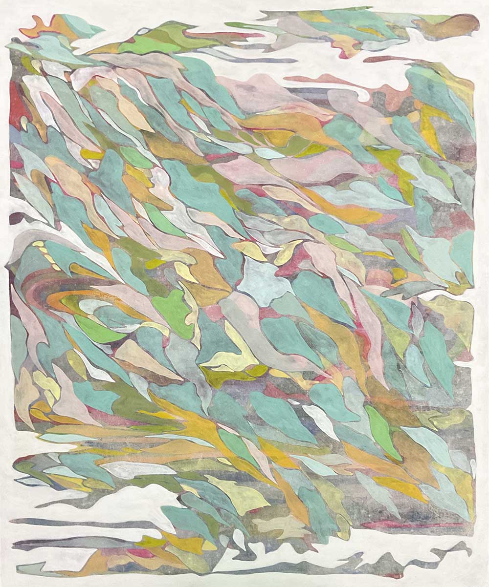 이진아_구름빛, 장지에 채색 호분, 72 x 60 cm, 2022