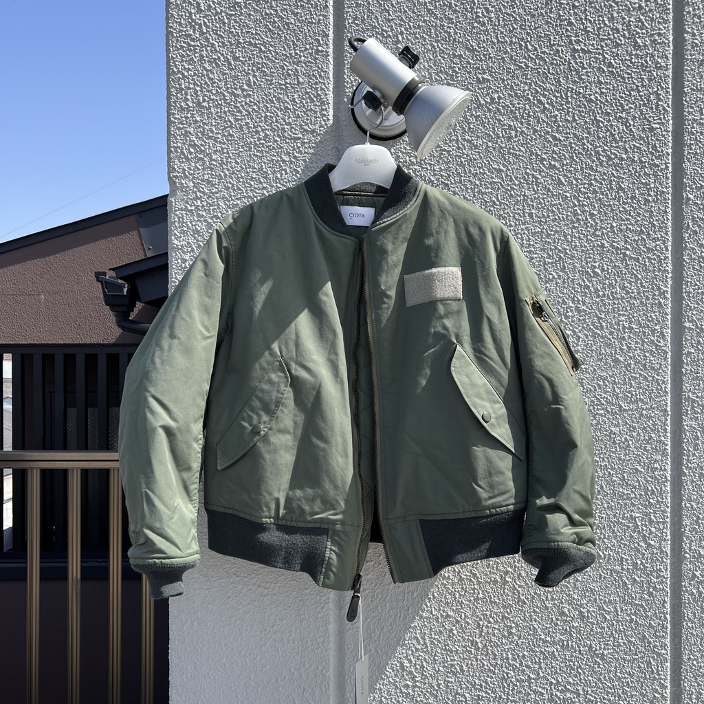 CIOTA - SUVIN COTTON NYLON TWILL MA-1 FLIGHT JACKET (Khaki) :  citycitycity_global