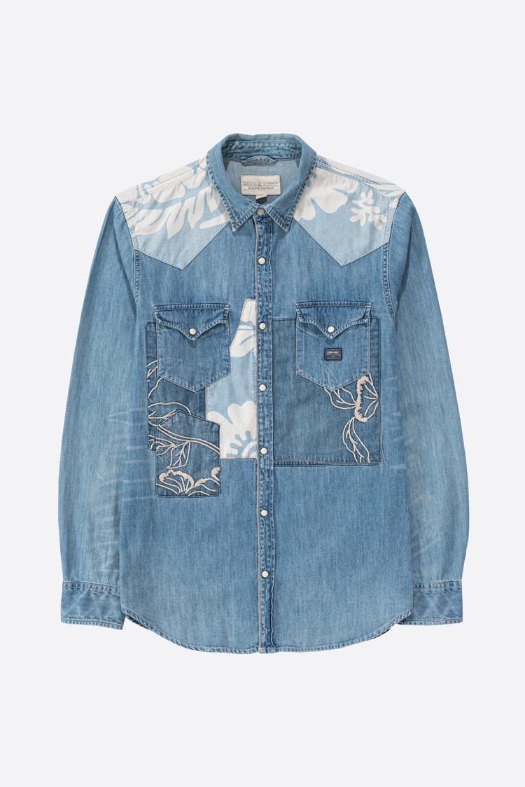 The Oversized Patchwork Chambray Shirt