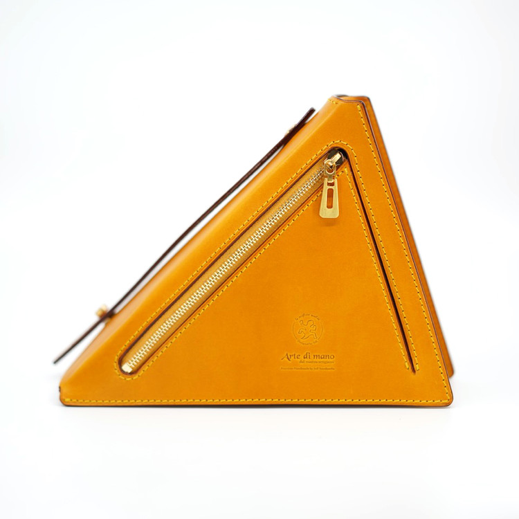 Balenciaga yellow triangle clutch best sale