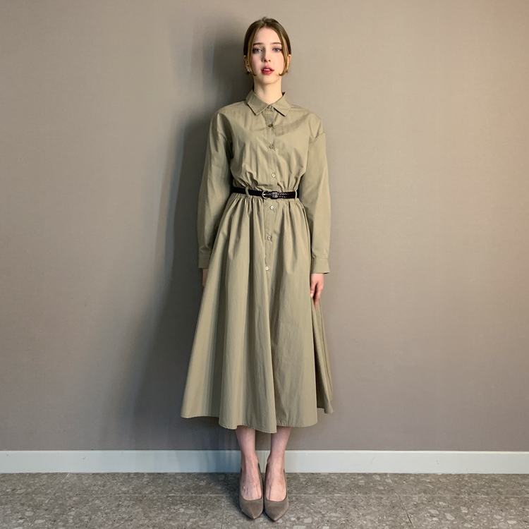 Windy.Shirring Shirt Dress (MSPR3OP07) : 파슨스 Parsons