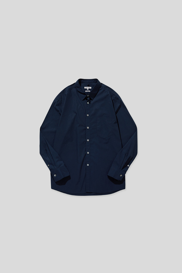 [Steven Alan] Reverse seam shirt (Navy)