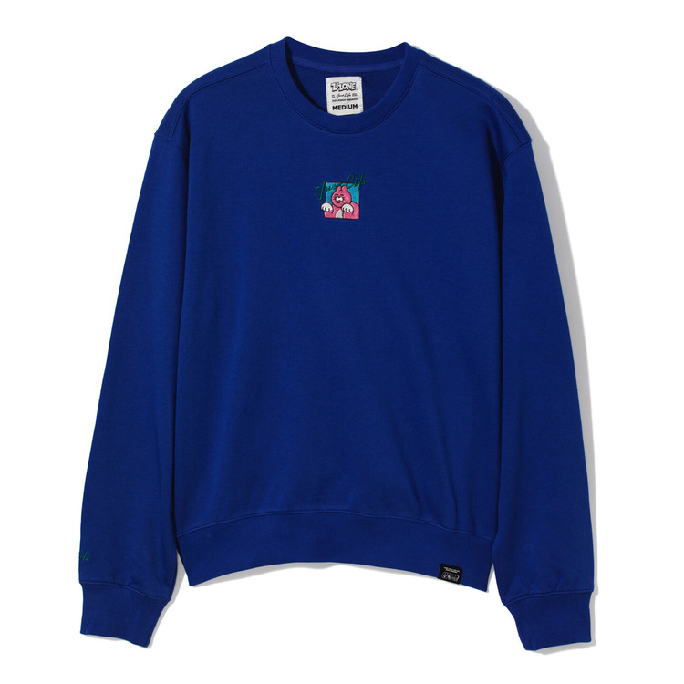 CREWNECK - BLUE (PINGO POSE) : ORIGIN STREET