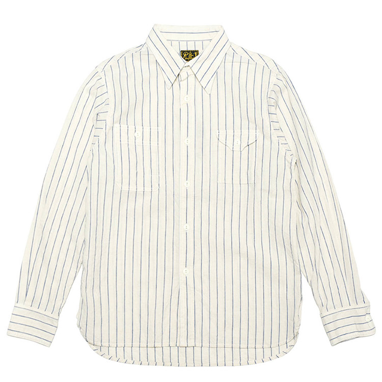 C/L Stripe Work Shirts [White] : Semi Basement General Store