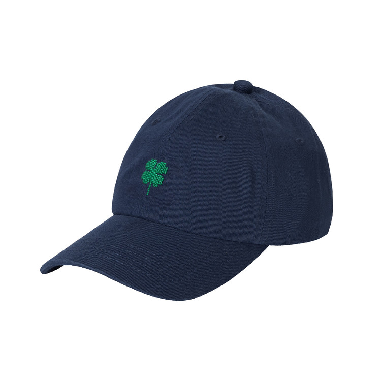 Clover Navy Needlepoint Hat 로롱