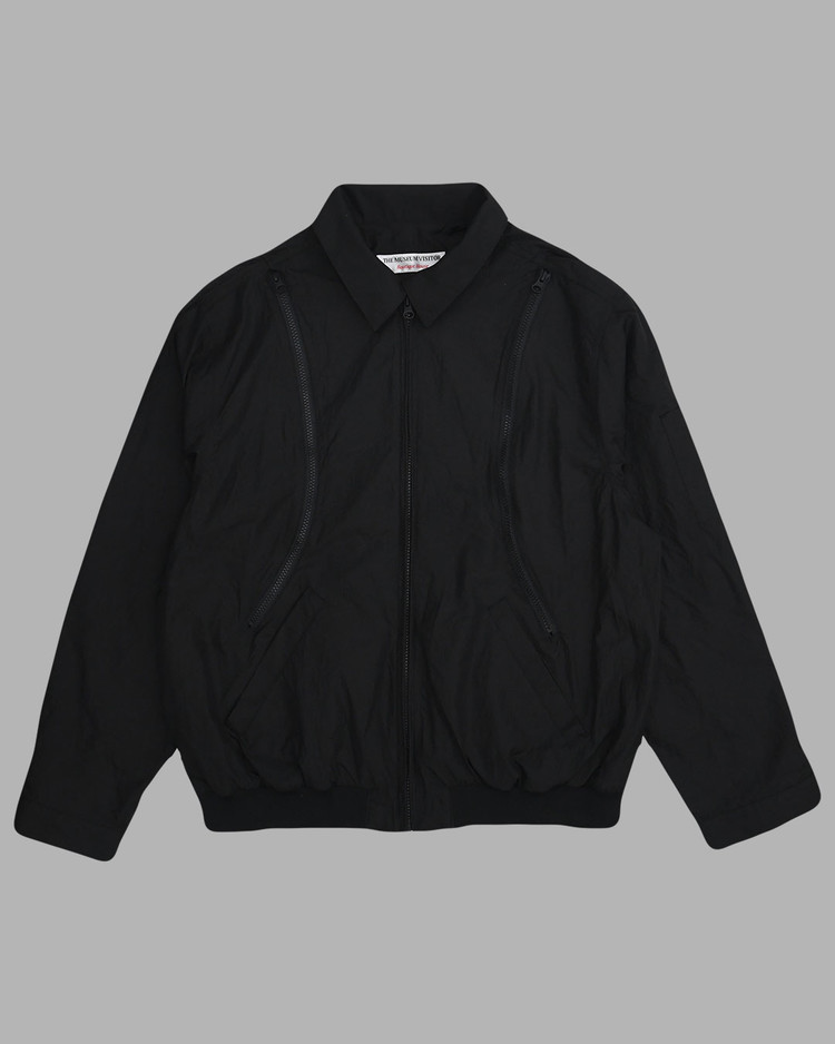 THE MUSEUM VISITOR★アウター LOVE SEE-THROUGH WINDBREAKER 2023 - 2024 ART / LOVE CURVED ZIPPER WINDBREAKER (BLACK