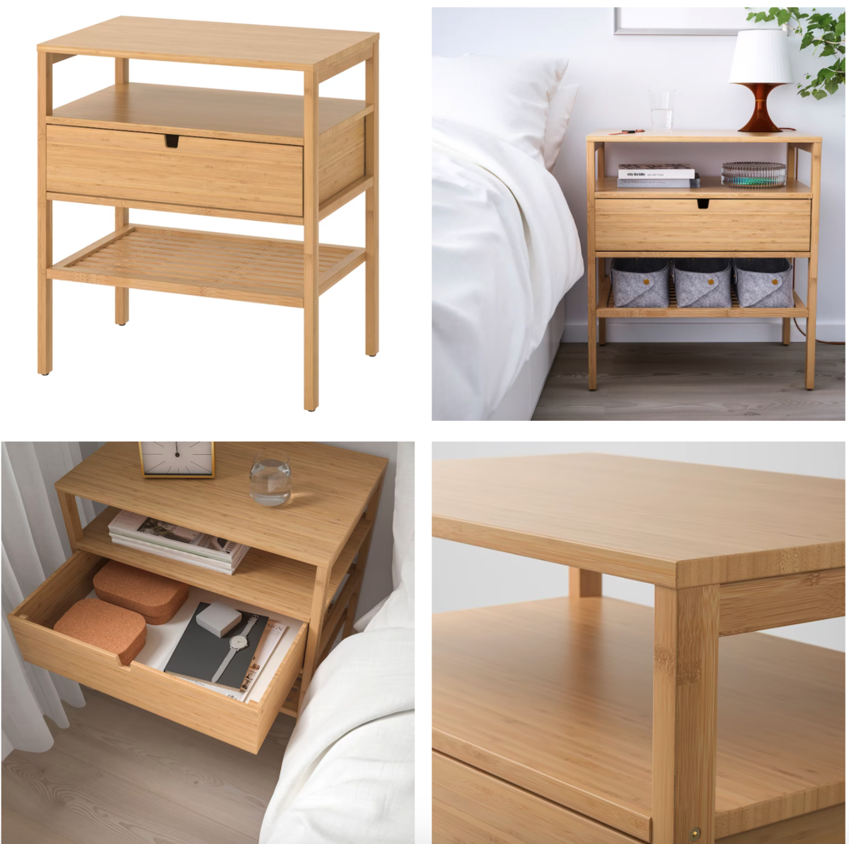 IKEA NORDKISA night stand bamboo , 129.99 > 75 UFKSAUF한인학생회