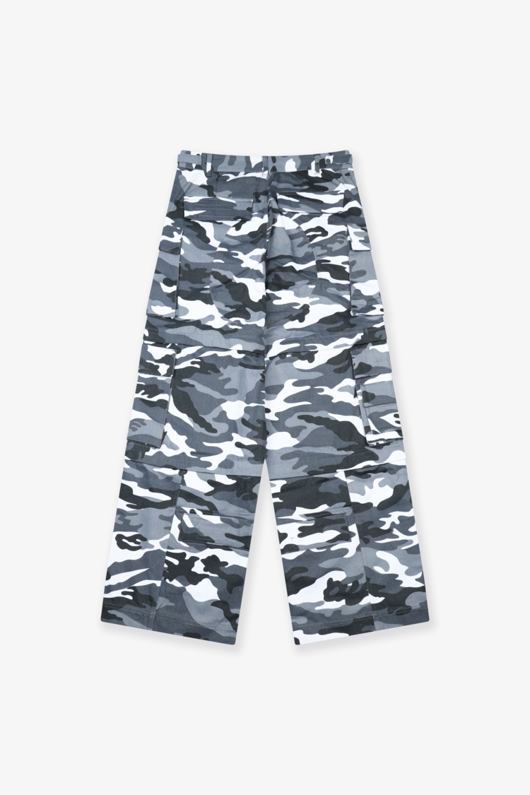 High Waisted Camo Cargo Pants  Khaki Camo  Manière De Voir