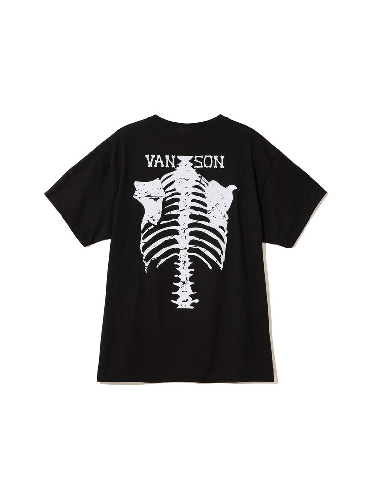 Skeleton Bones Torso Front And Back T-Shirts / White