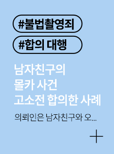 [카메라촬영죄 고소 전 합의] 남자친구의 몰카 사건 고소 전 합의 사례 : 성범죄 피해자 사건 승소 및 성공사례