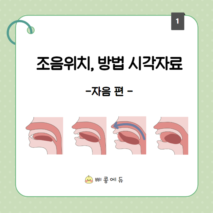 조음위치, 방법 시각자료 -자음편- : 삐콩에듀