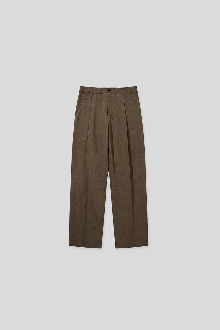 [Steven Alan] Tipico one tuck pants (Brown)