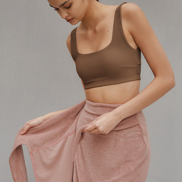 ★PLAGE_seoul★ Terry Wrap Skirt_Pink Pink Terry Wrap Skirt | Dannijo