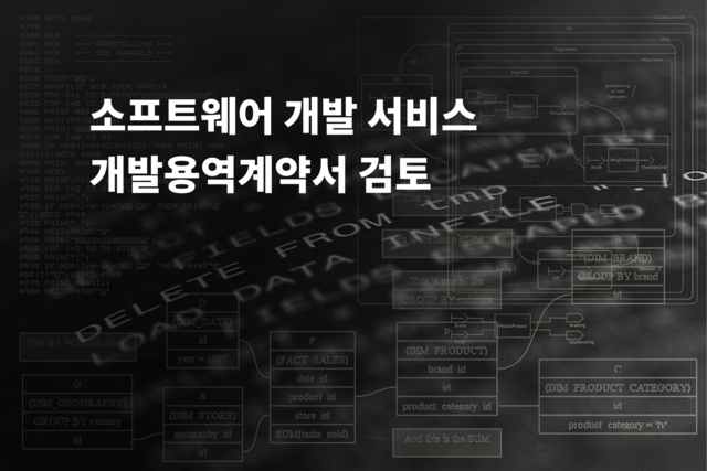 소프트웨어 개발 서비스 개발용역계약서 검토