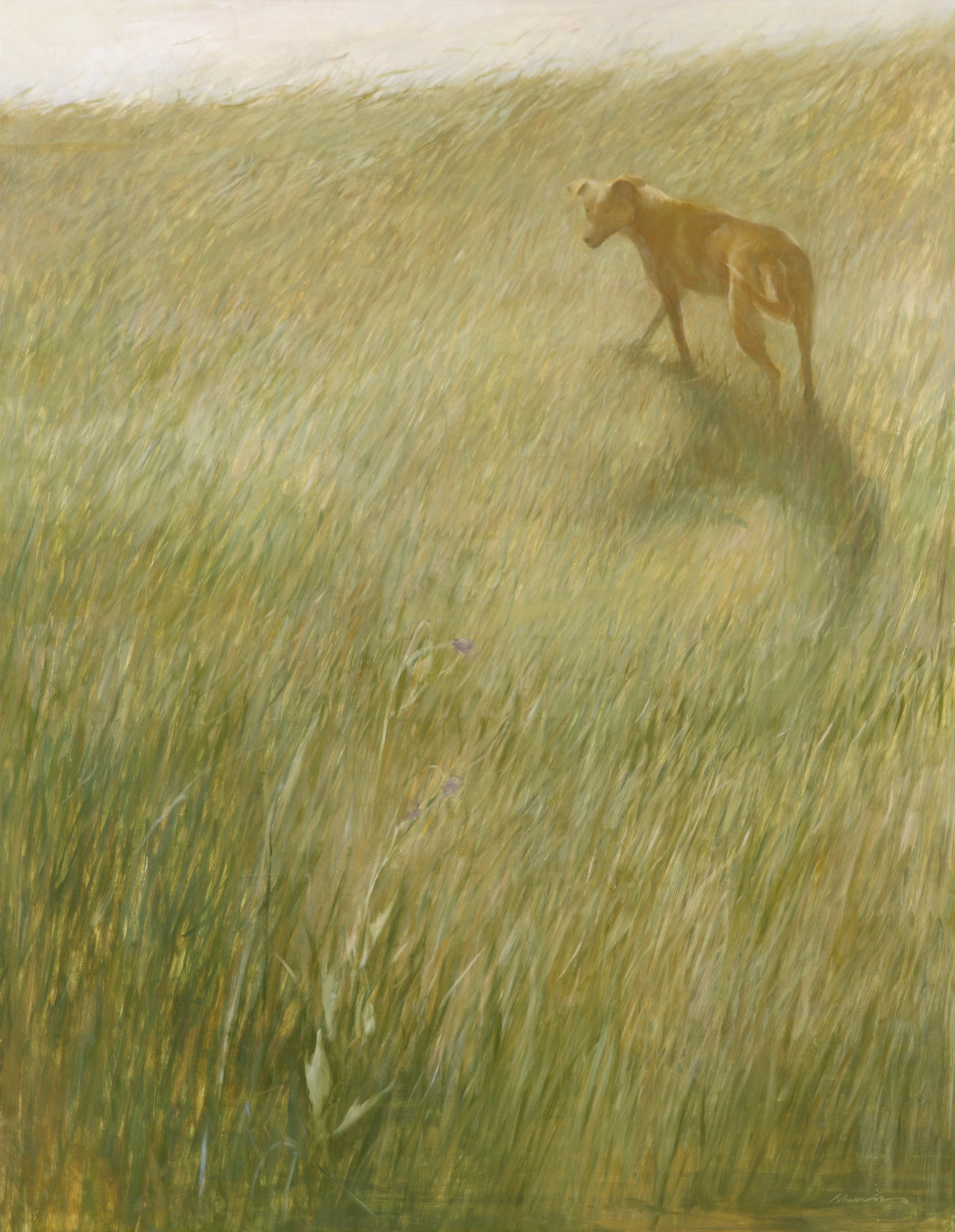 A landscape In mind-pilgrim, Tempera oil on panel, 117×91cm, 2014