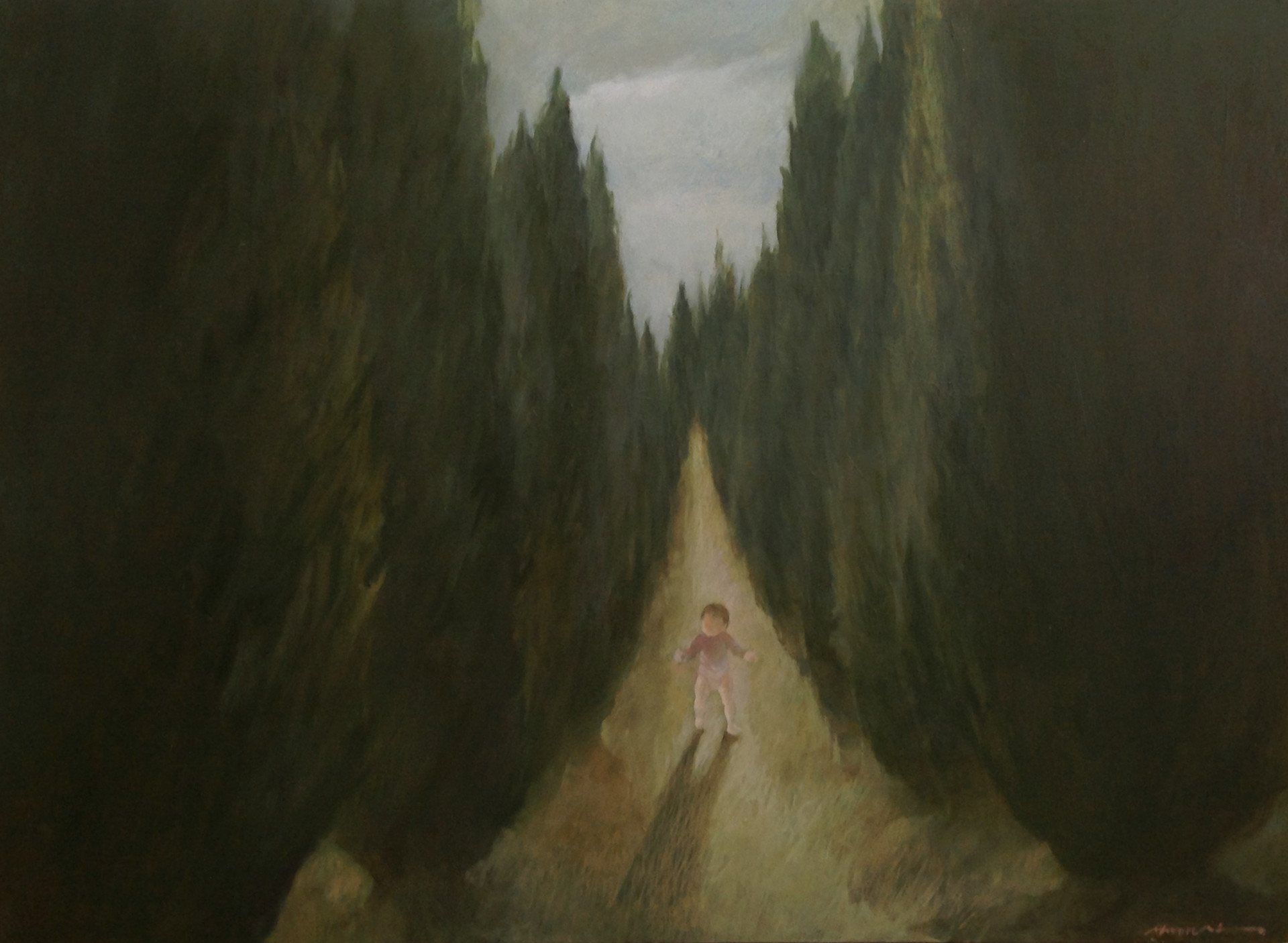 A Landscape In Mind- Wander In The Woods Tempera, oil on panel, 72.7X53cm, 2015