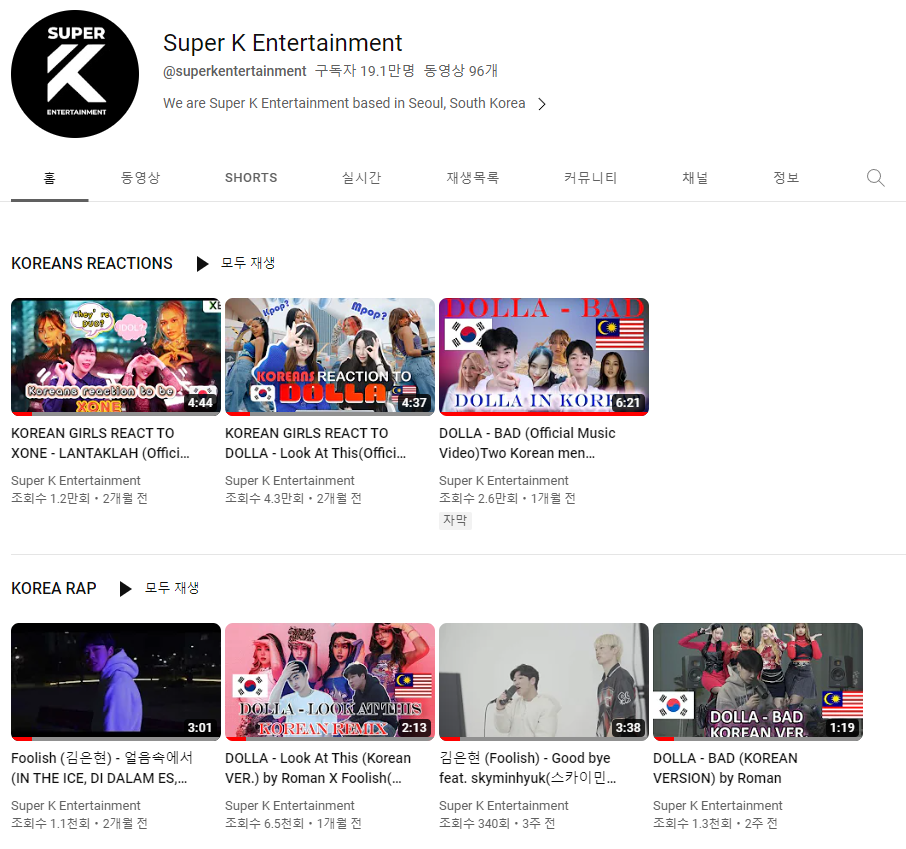 Korea and Malaysia contents
