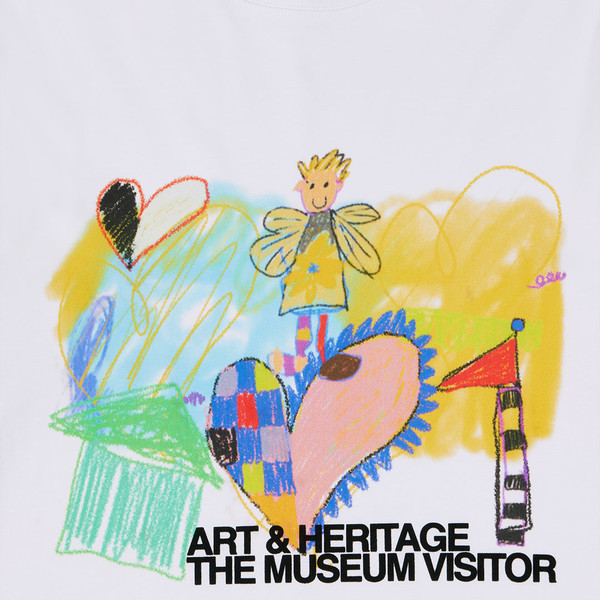 CHILD DRAWING T-SHIRTS (WHITE) : THE MUSEUM VISITOR