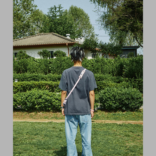 【THE MUSEUM VISITOR】 WASHED DENIM MINIBAG (PINK BLUE) WASHED DENIM MINIBAG (PINK BLUE) : THE MUSEUM VISITOR