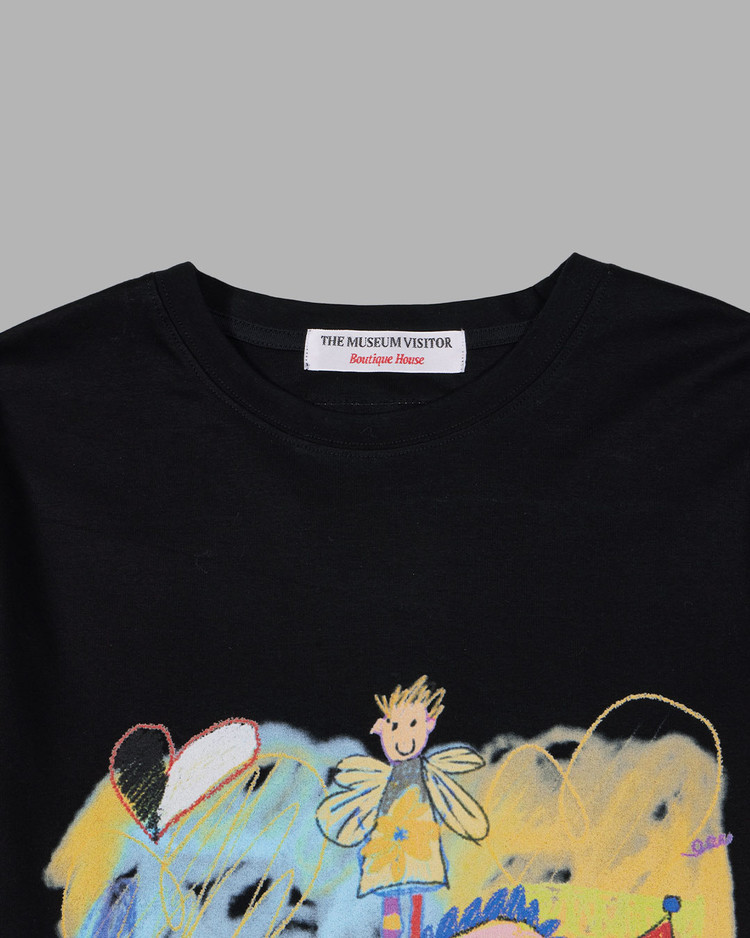 【THE MUSEUM VISITOR】FULL PRINTING LONG SLEEVE (BLACK) CHILD DRAWING LONG SLEEVE (BLACK) : THE MUSEUM VISITOR