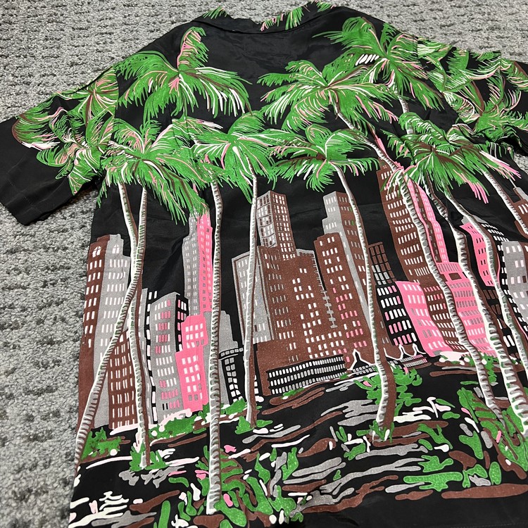 WACKO MARIA CITY PALM TREE ALOHA SHIRT シティ パームツリー アロハ オープンカラー シャツ M ホワイト  ワコマリア(トップス)｜売買されたオークション情報、yahooの商品情報をアーカイブ公開 - オーク わ