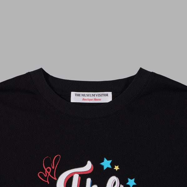 ★THE MUSEUM VISITOR★ PARTY GLITTER LOGO TSHIRTS BLACK 0961 PARTY GLITTER LOGO T-SHIRTS (BLACK) : THE MUSEUM VISITOR