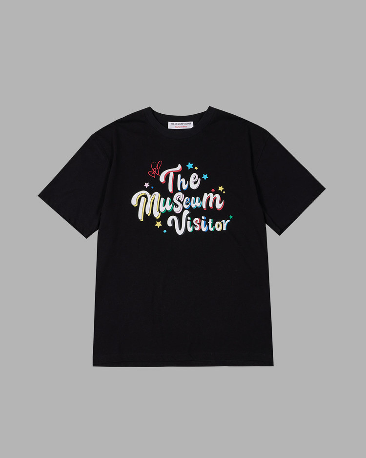 PARTY GLITTER LOGO T-SHIRTS (BLACK) : THE MUSEUM VISITOR