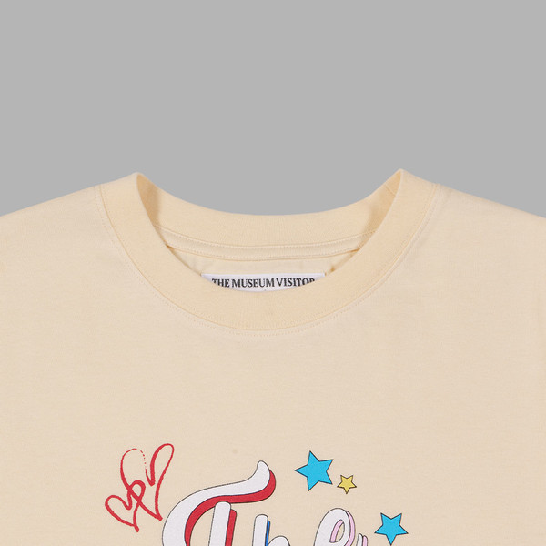 ◆THE MUSEUM VISITOR◆ PARTY GLITTER LOGO TSHIRTS YELLOW 096 PARTY GLITTER LOGO T-SHIRTS (YELLOW) : THE MUSEUM VISITOR