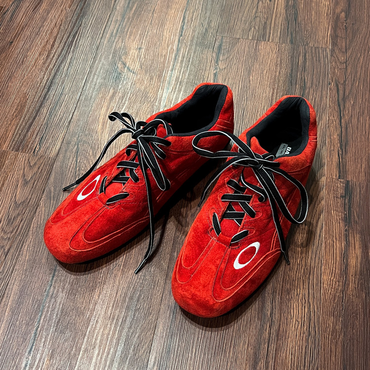Oakley Racing Division Suede Athletic Shoes, Red : Yayshop 예이샵
