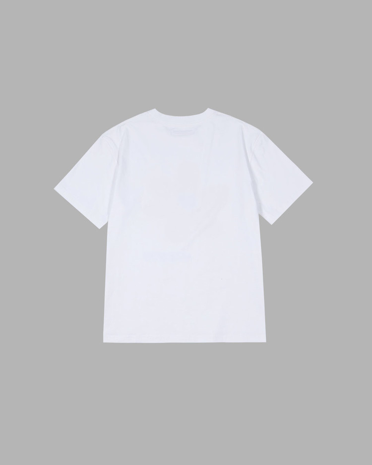 THE MUSEUM VISITOR★FLOWER VELVET PRINTED T-SHIRTS THE MUSEUM VISITOR】FLOWER VELVET PRINTED T-SHIRTS (WHITE