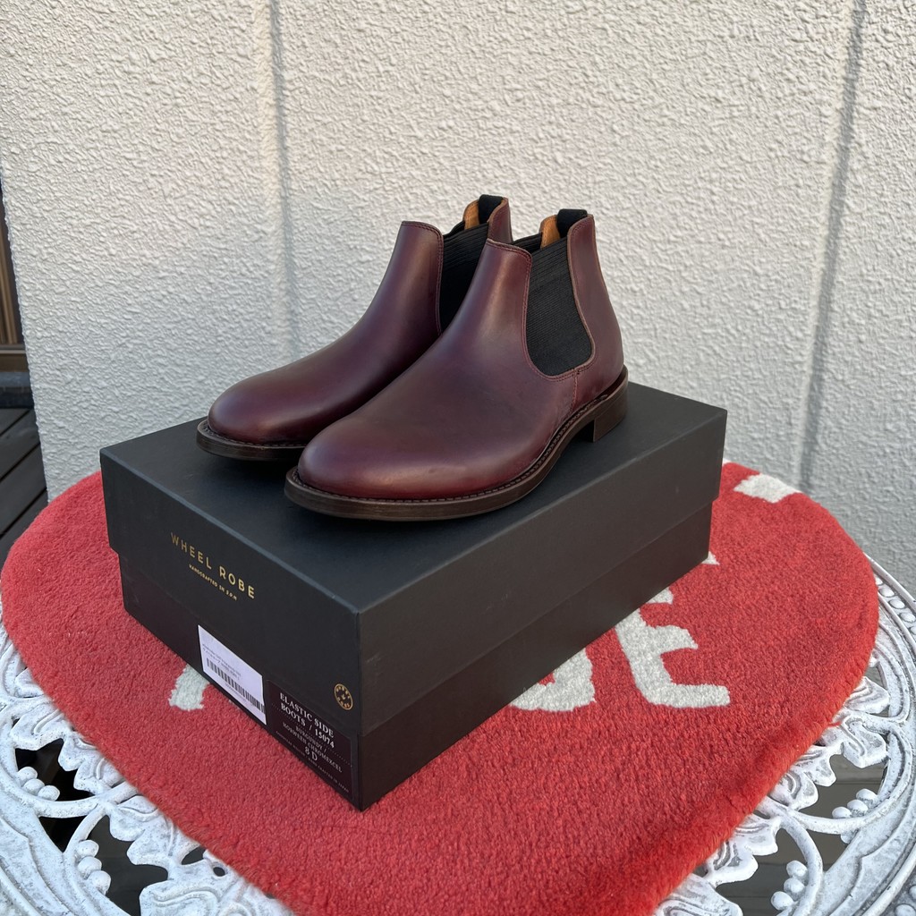 WHEELROBE #15074 ELASTIC SIDE BOOTS BURGUNDY : citycitycity_global