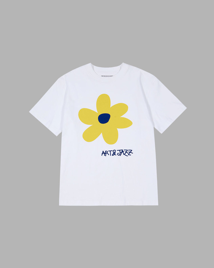 THE MUSEUM VISITOR★FLOWER VELVET PRINTED T-SHIRTS FLOWER VELVET PRINTED T-SHIRTS (WHITE) : THE MUSEUM VISITOR