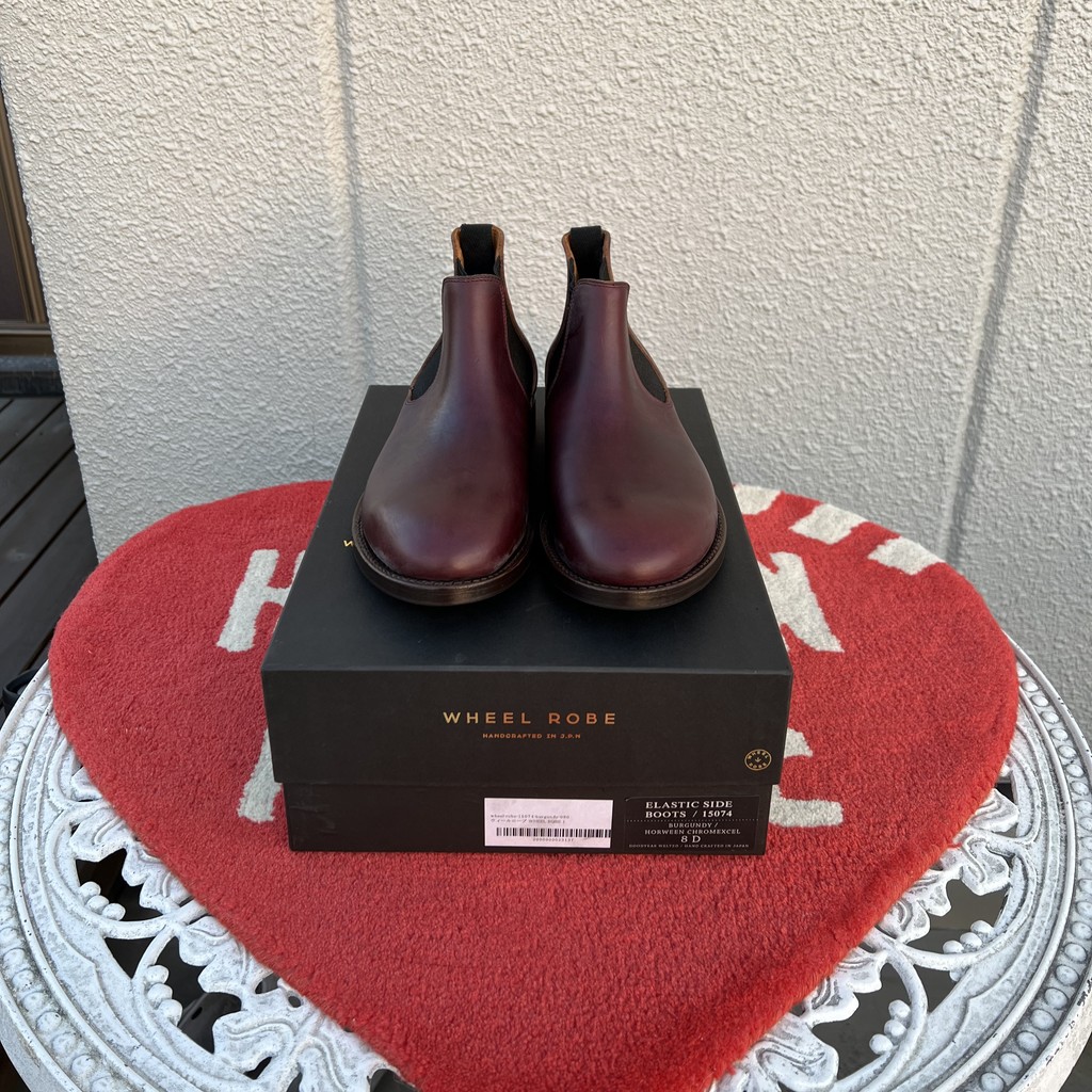 WHEELROBE #15074 ELASTIC SIDE BOOTS BURGUNDY : citycitycity_global