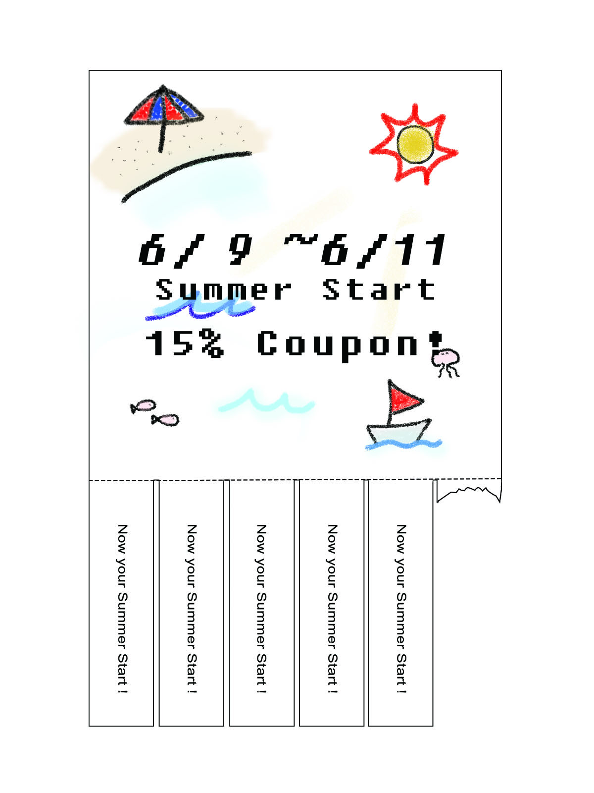 For 3 days, Summer Start 15% coupon