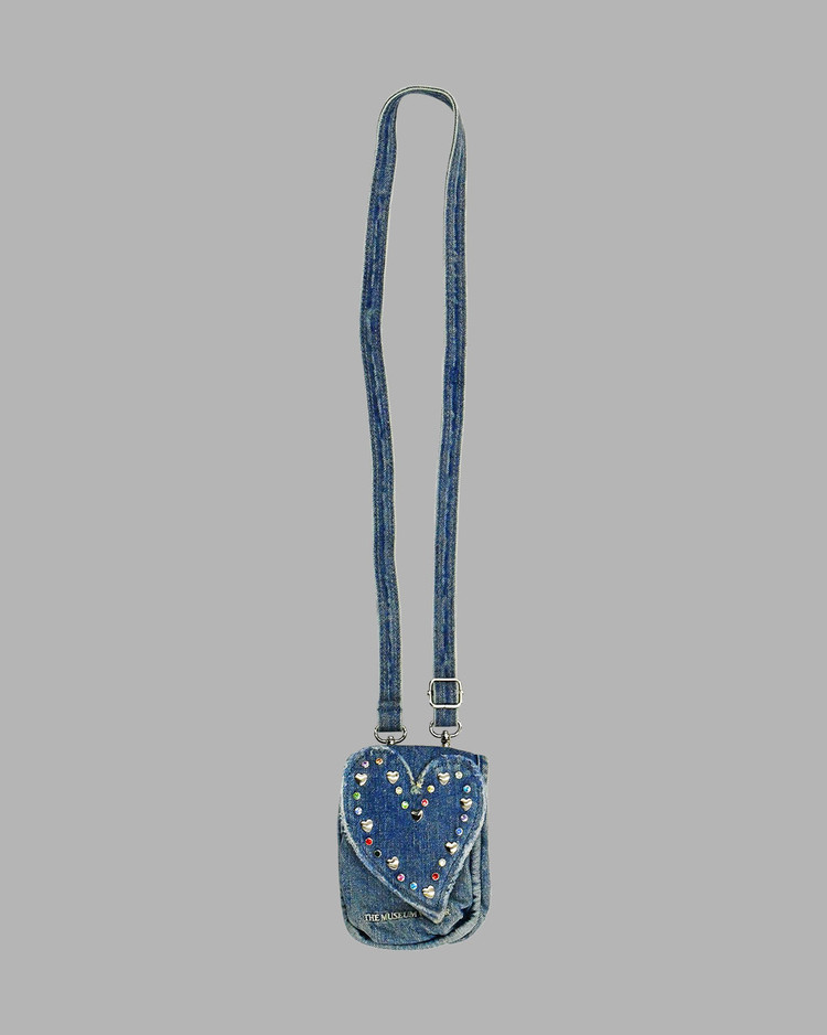 [THE MUSEUM VISITOR]★WASHED DENIM MINIBAG The Museum Visitor Washed Denim Minibag - Dark Navy