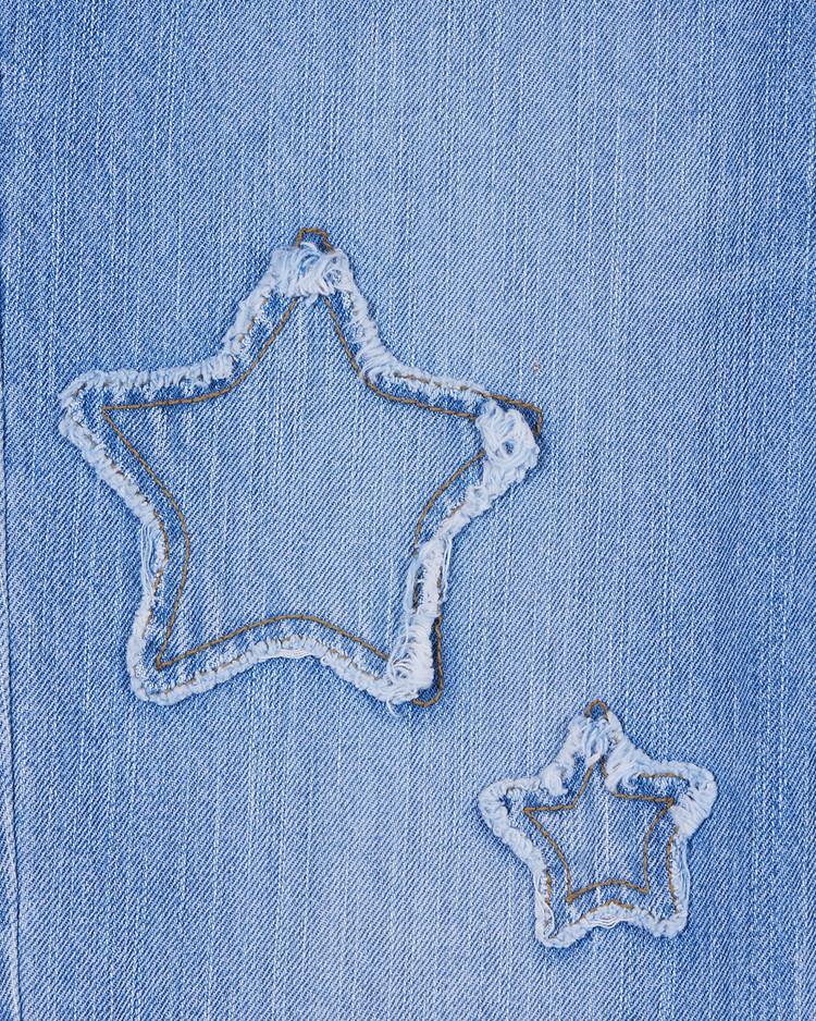 デニム・ジーパン THE MUSEUM VISITOR STAR DAMAGED BOOTSCUT DENIM PANTS MY666 STAR DAMAGED BOOTSCUT DENIM PANTS (LIGHT BLUE) : THE MUSEUM
