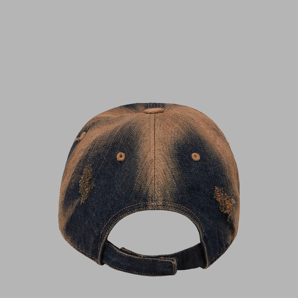 ★人気★【THE MUSEUM VISITOR】★WASHED DENIM BALLCA.P★ WASHED DENIM BALLCAP (YELLOW BLUE) : THE MUSEUM VISITOR