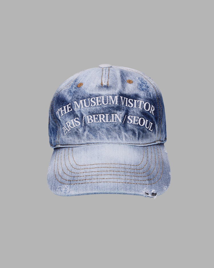 WASHED DENIM BALLCAP (WHITE BLUE) : THE MUSEUM VISITOR