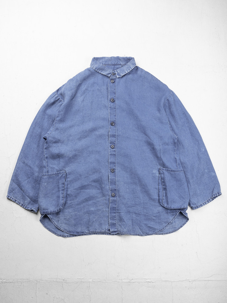 Porter Classic [포터 클래식] - Indigo Linen Shirt Jacket - Indigo : W2KEND  SHOP(위켄드샵)