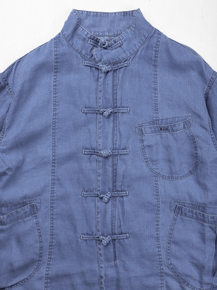 Porter Classic [포터 클래식] - Indigo Linen Chinese Jacket