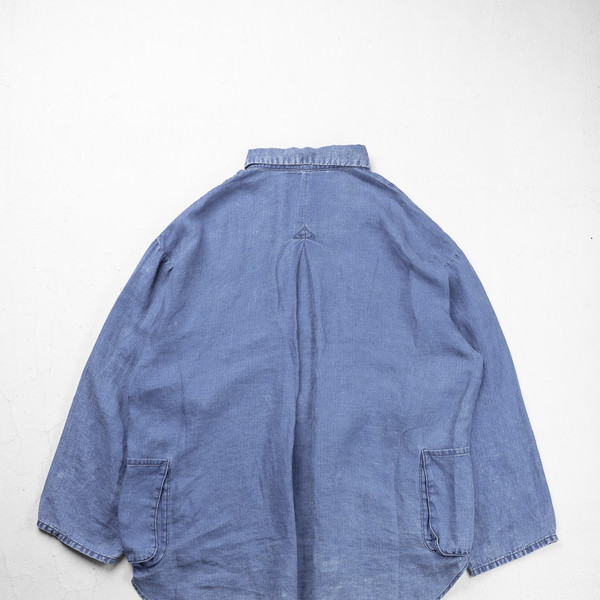 Porter Classic [포터 클래식] - Indigo Linen Shirt Jacket - Indigo