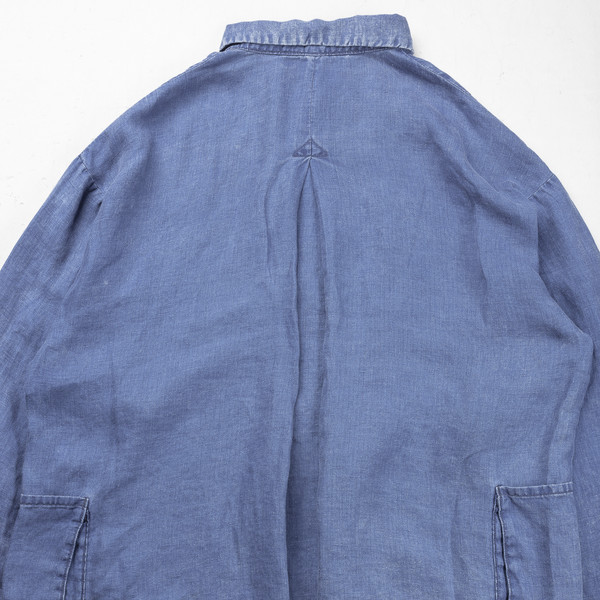 Porter Classic [포터 클래식] - Indigo Linen Shirt Jacket - Indigo