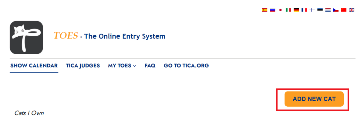 TOES(The Online Entry System)고양이 등록 방법 : 사단법인 한국애묘인연합