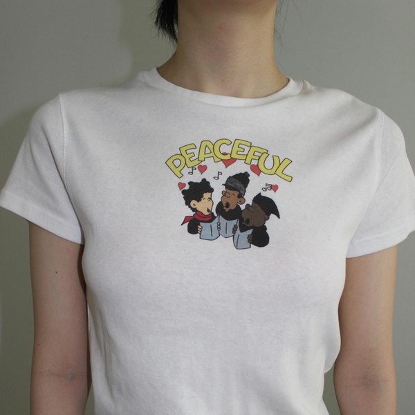 [ATTENDS] Peaceful Tee Shirt /追跡付 Peaceful Tee Shirt : attendsKR